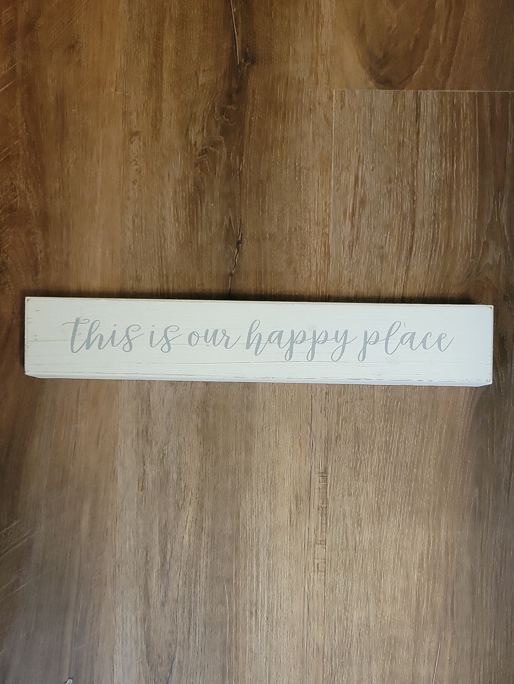 This Is Our Happy Place Wooden Decor - White